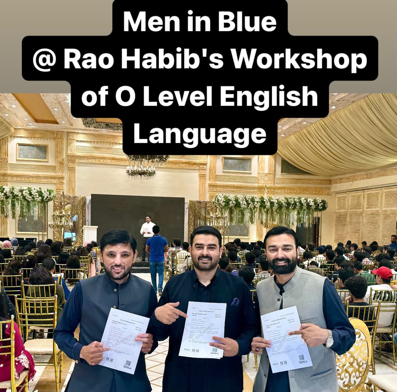Sir Hasan Bari presenting exam strategy to O Level students